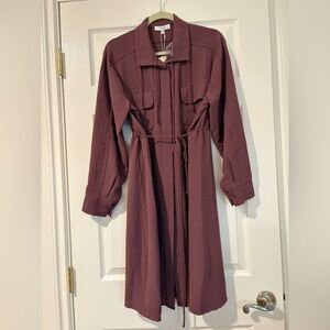 Long Sleeve Burgundy Dress